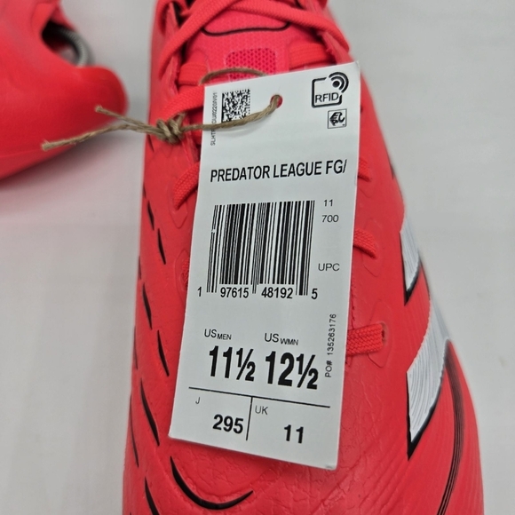 New adidas Predator League FG/MG Pure Victory Pack Men\'s Soccer Cleats Size 11.5